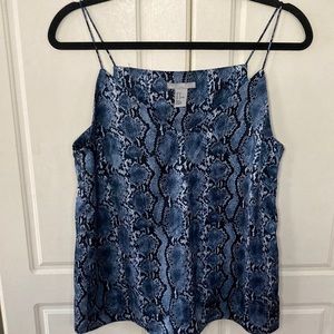 H&M💫 Women’s Blue Snakeskin Print Silky Camisole